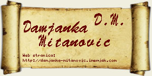 Damjanka Mitanović vizit kartica